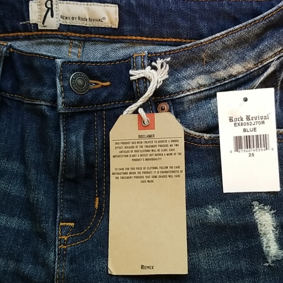 NWT Rock Revival Remix Mid Rise Straight destroyed - Picture 5 of 12